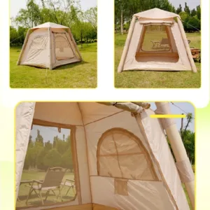 Tendë Kampingu Inflatable me Ajër – Ventilim në 4 Anë 220x220