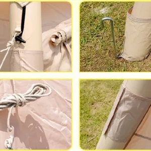 Tendë Kampingu Inflatable me Ajër – Ventilim në 4 Anë 220x220