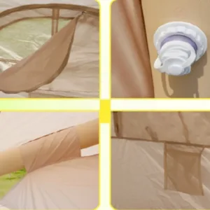 Tendë Kampingu Inflatable me Ajër – Ventilim në 4 Anë 220x220