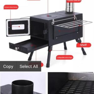 Sobe me dru materjal inoks per kamping FX-9392 67*46*347cm