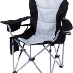 Karrige Kampingu Foldable me Mbështetëse Krahu & Mbajtëse Gote