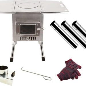 Sobe me dru materjal inoks per kamping