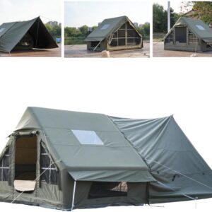 Tende kampingu me fryrje (Inflatable) 3.0 m × 2.1 m – Ngjyrë Ushtarake me streh (Chanodug)