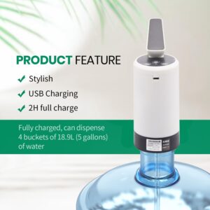 Pompe Uji qe vendoset siper bidoneve/ Dispenser Elektrik Uji USB – 3 Nivele Pompimi