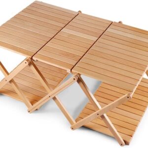 Tavolinë Kampingu e Palosshme prej Bambu CHANODUG FX-9166-1