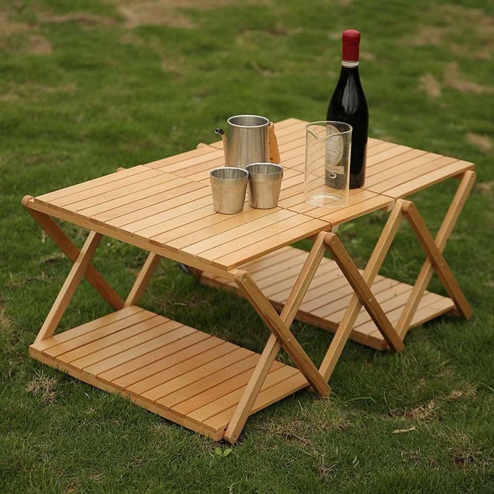 61nteb6MwYL._AC_SL1000_ Tavolinë Kampingu e Palosshme prej Bambu CHANODUG FX-9166-1