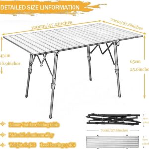Tavolinë Kampingu e Paloseshme 120×70 – Chanodug FX-7154