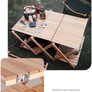 Tavolinë Kampingu e Palosshme prej Bambu CHANODUG FX-9166-1