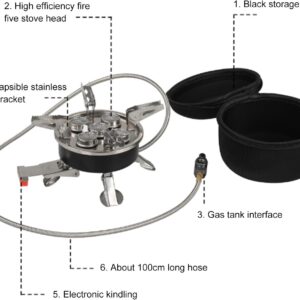 Furnelë Gazi Portative 5 Djegësa – Outdoor Camping Stove