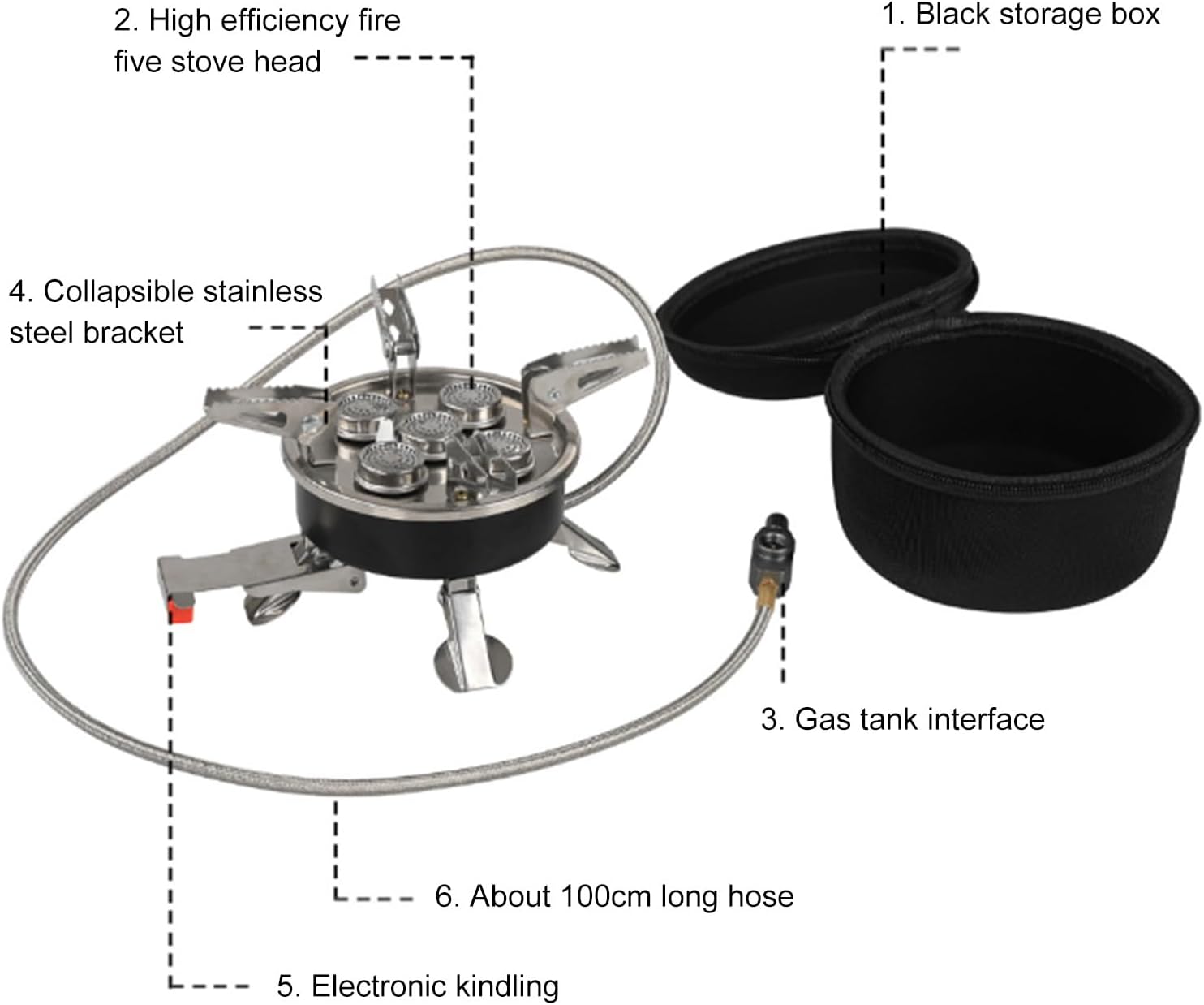 61zeK7wXFsL._AC_SL1500_ Furnelë Gazi Portative 5 Djegësa – Outdoor Camping Stove