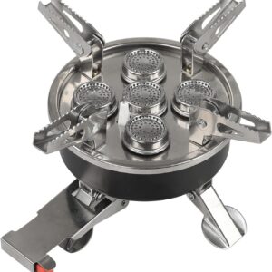 Furnelë Gazi Portative 5 Djegësa – Outdoor Camping Stove