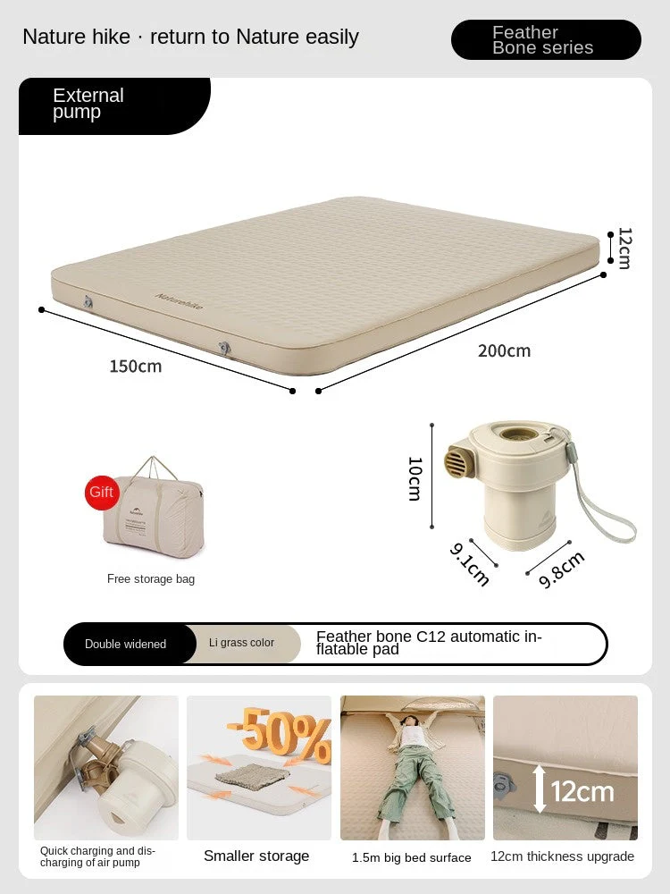 814221bda8246b5e7c255dfd8235ce47 Dyshek Kampingu Dopio Self-Inflating – CHANODUG FX-4092 (200×150×10 cm)