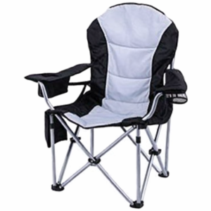 Karrige Kampingu Foldable me Mbështetëse Krahu & Mbajtëse Gote