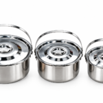 🍲 Set Tenxheresh Inox – 3 Copë (Large) Fx-8910-B