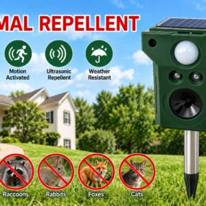 Pajisje Ultratinguj Solar për Largimin e Kafshëve (Animal Repellent)