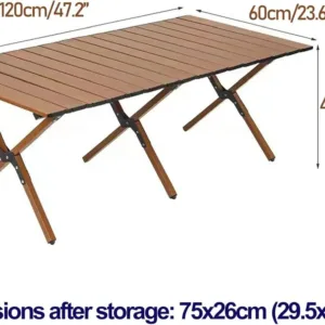 Tavolinë Kampingu e Palosshme Alumini 120 × 60 cm