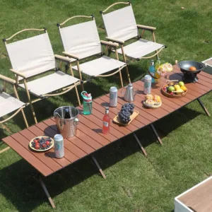 Tavolinë Kampingu e Palosshme Alumini 120 × 60 cm