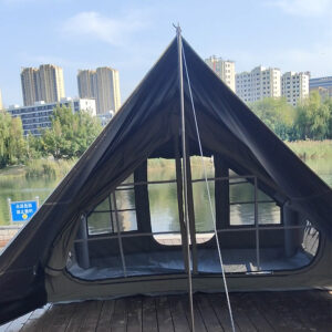 Tende kampingu me fryrje (Inflatable) 3.0 m × 2.1 m – Ngjyrë Ushtarake me streh (Chanodug)