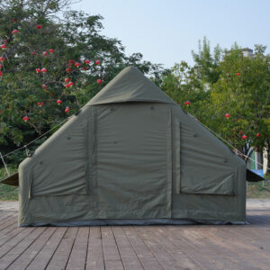 Tende kampingu me fryrje (Inflatable) 3.0 m × 2.1 m – Ngjyrë Ushtarake me streh (Chanodug)