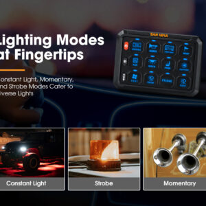 Panel Komandimi Elektrik SAN HIMA – 12 Switch Control System (Me Fuse Box & Relays) SH-1N12