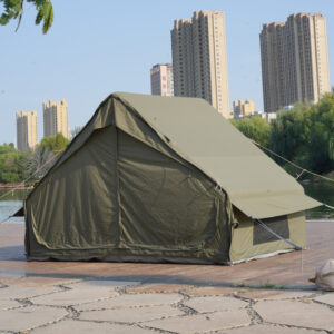 Tende kampingu me fryrje (Inflatable) 3.0 m × 2.1 m – Ngjyrë Ushtarake me streh (Chanodug)