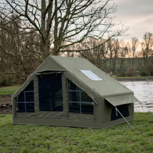 Tende kampingu me fryrje (Inflatable) 3.0 m × 2.1 m – Ngjyrë Ushtarake me streh (Chanodug)