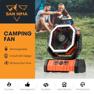 Ventilatori Camping Rechargeable me LED – San Hima Freskuese me drite led