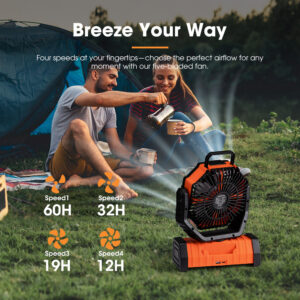 Ventilatori Camping Rechargeable me LED – San Hima Freskuese me drite led