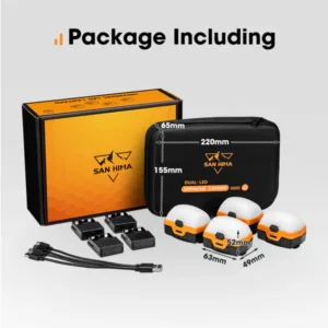 🔦 San Hima Ndricues Dual-LED Universal Lantern – Set 4 Copë (Model LW218-4)