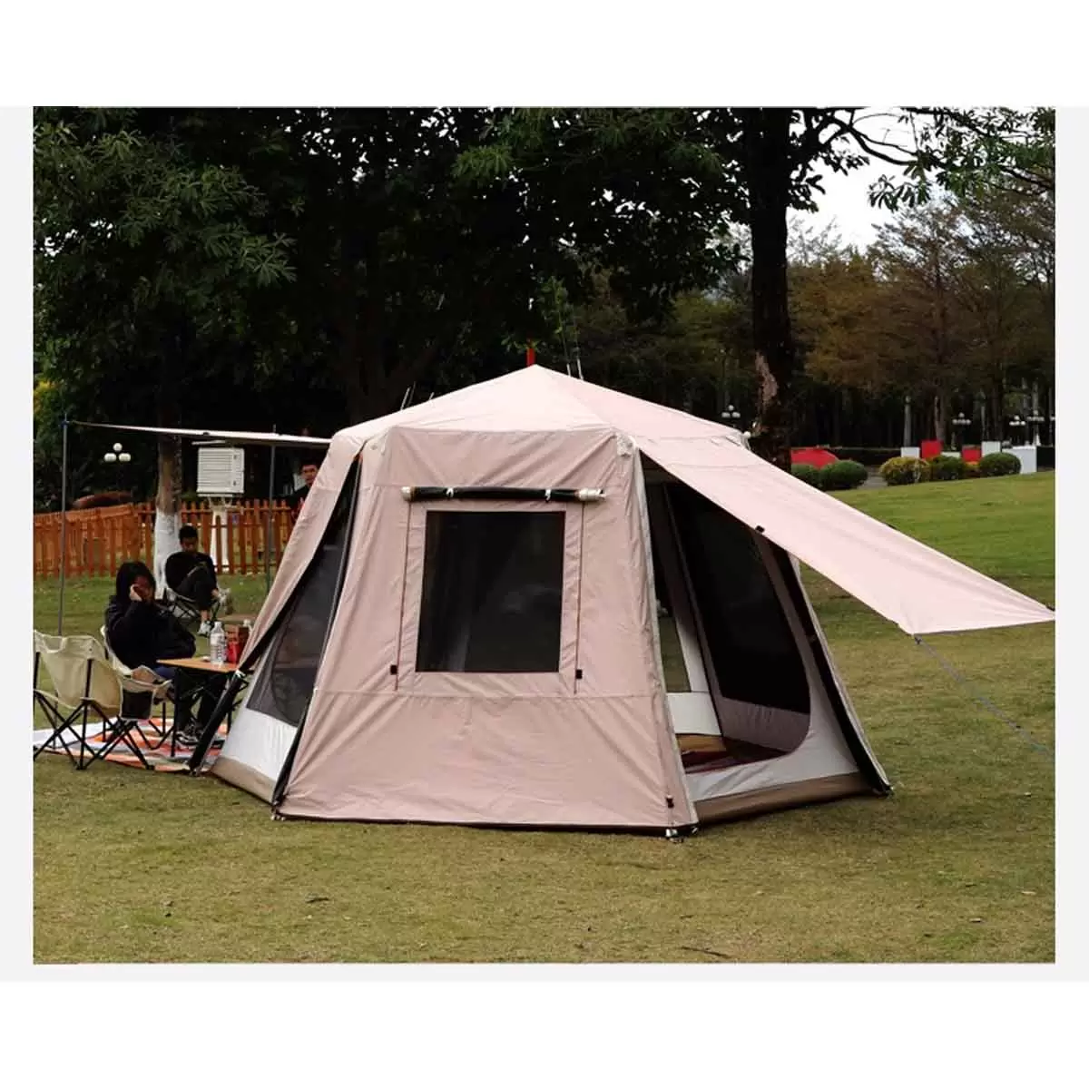 original (3) Tendë Automatike Kampingu Heksagonale FX-2105 – 2 Dhoma + 1 Sallon