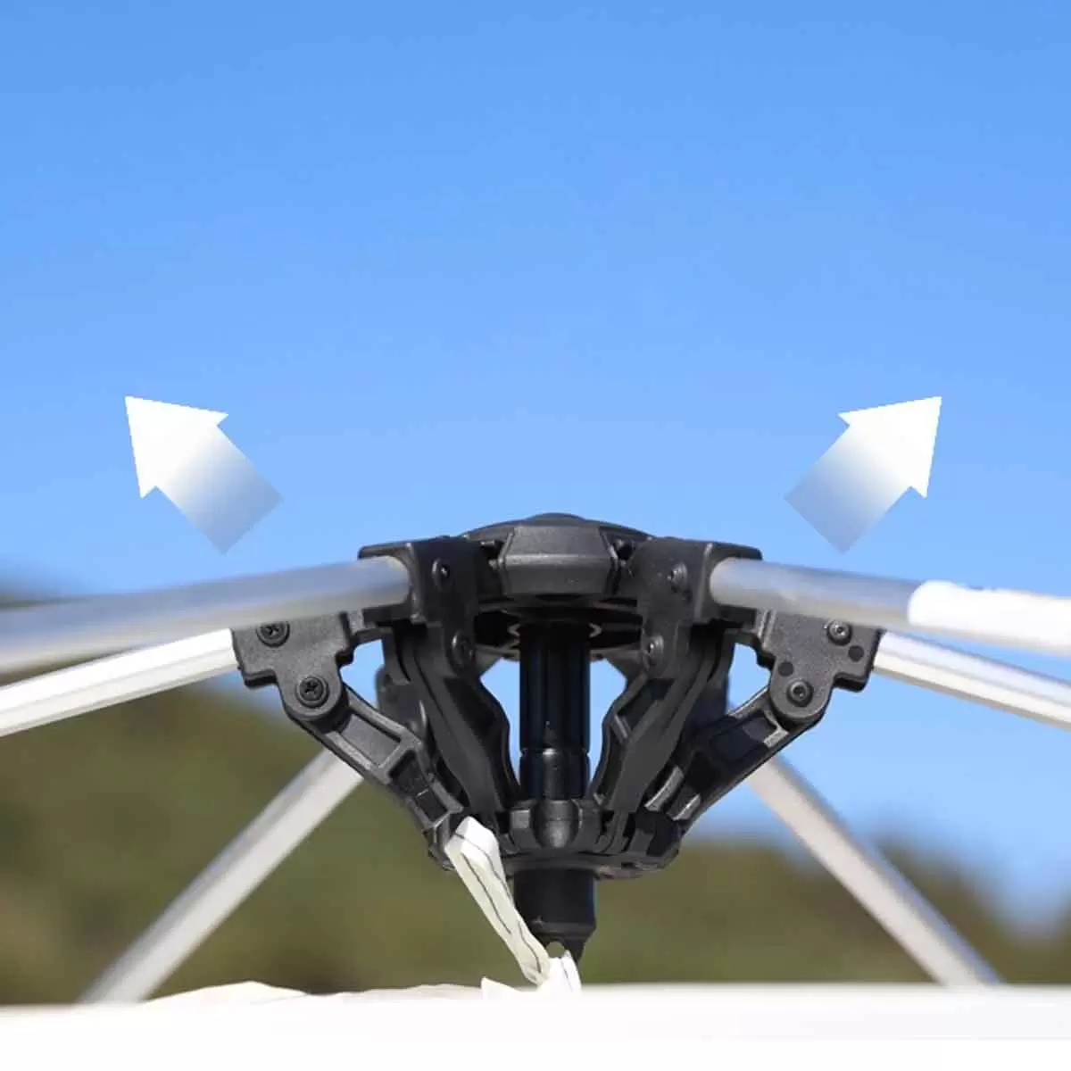 original (4) Tendë Automatike Kampingu Heksagonale FX-2105 – 2 Dhoma + 1 Sallon