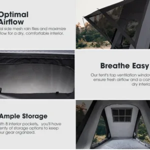 Tendë Rooftop San Hima Kalbarri Lite SH-RTT-T– Hard Shell Alumini, Hapje 30 Sekonda