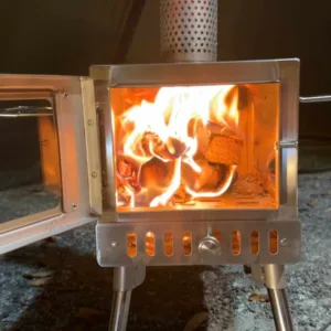 Sobe me dru materjal inoks per kamping FX-9389 67*46*347cm