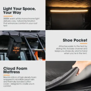 San Hima Rooftop Tent Electric Hard Shell Automatic Tende automatike elektrike– Model SH-RTT-E-A