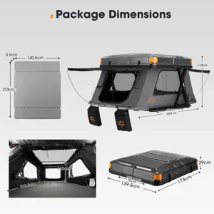 San Hima Rooftop Tent Electric Hard Shell Automatic Tende automatike elektrike– Model SH-RTT-E-A