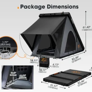 Tendë Rooftop San Hima Kalbarri Lite SH-RTT-T– Hard Shell Alumini, Hapje 30 Sekonda