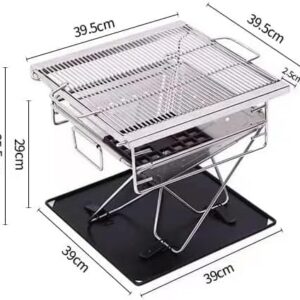 Zgare me qymyr barbikju/ Portable Stainless Steel BBQ Grill FX-9193