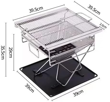41ZLdmEWlSL._AC_ Zgare me qymyr barbikju/ Portable Stainless Steel BBQ Grill FX-9193