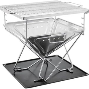 Zgare me qymyr barbikju/ Portable Stainless Steel BBQ Grill FX-9193