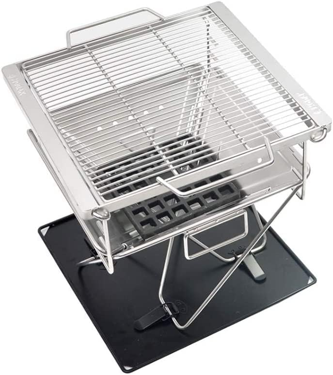 51iz31OZqAL._AC_ Zgare me qymyr barbikju/ Portable Stainless Steel BBQ Grill FX-9193