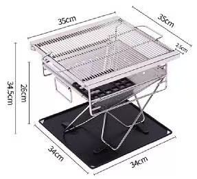 Zgare me qymyr barbikju/ Portable Stainless Steel BBQ Grill FX-9193