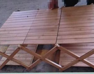 Tavolinë Kampingu e Palosshme prej Bambu CHANODUG FX-9166-1