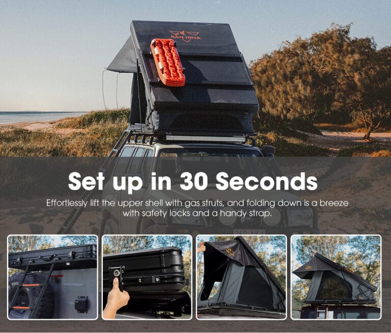 San Hima RTT-UP Hard Shell Rooftop Tent/ Cader siper makines thumbnail 5