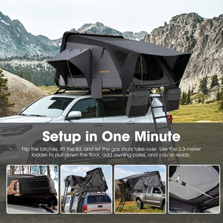 San Hima Rooftop Tent Hard Shell SH-RTT- ABS01/ cader siper makines thumbnail 5