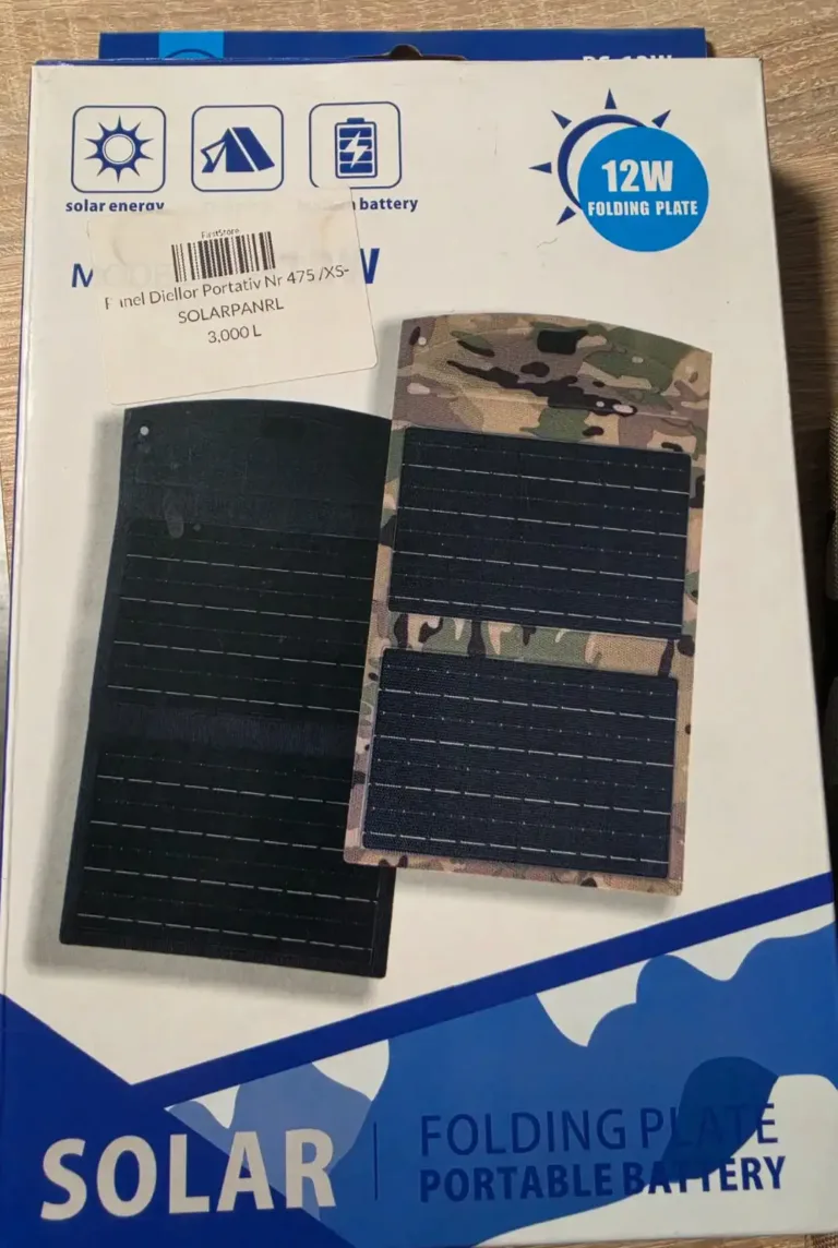 Panel Solar Folding Plate RS-12W me Power Bank të Integruar thumbnail 4