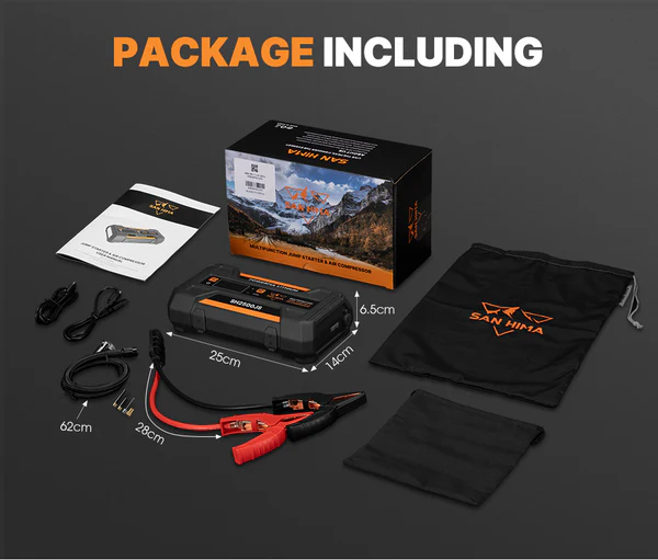 SAN HIMA Jump Starter Multifunksional SH2500JS – 2500A me Kompresor Ajri thumbnail 2