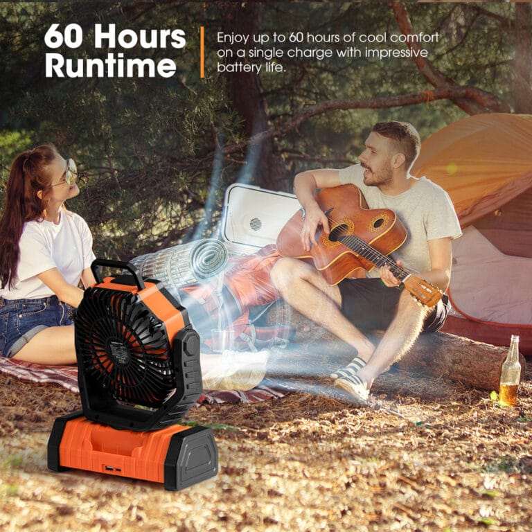 Ventilatori Camping Rechargeable me LED – San Hima Freskuese me drite led thumbnail 3