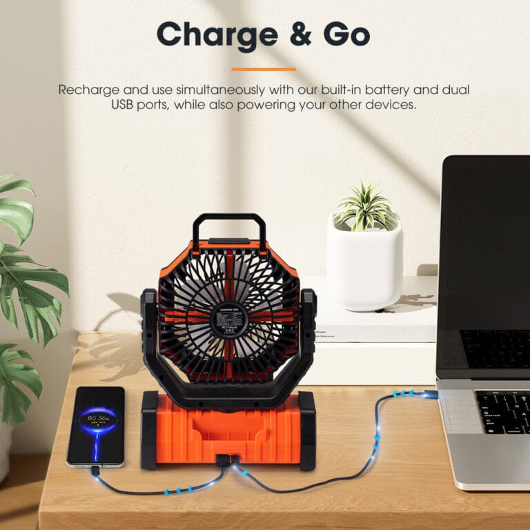 Ventilatori Camping Rechargeable me LED – San Hima Freskuese me drite led thumbnail 5