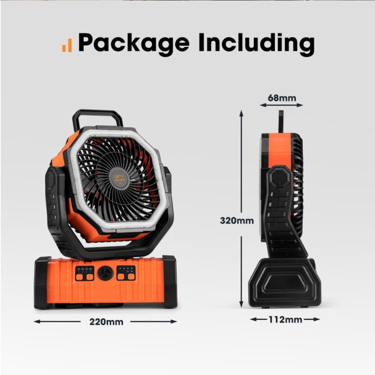 Ventilatori Camping Rechargeable me LED – San Hima Freskuese me drite led thumbnail 4