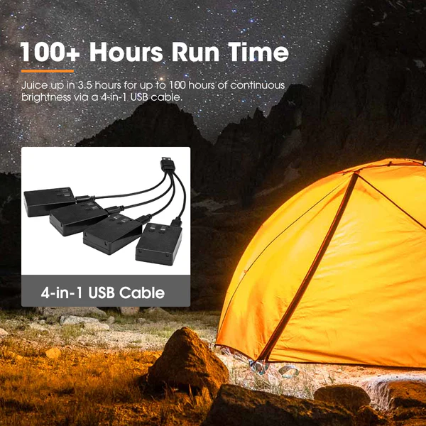 🔦 San Hima Ndricues Dual-LED Universal Lantern – Set 4 Copë (Model LW218-4) thumbnail 4